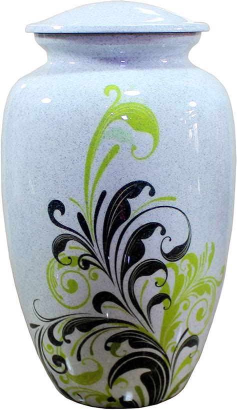 Esplanade White Brass Cremation Urn Decorative Urn Memorials Urns