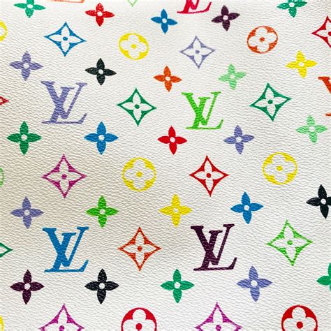 Louis Vuitton Lv Rainbow Leather Vinyl Louis Vuitton Lv Fabric Etsy