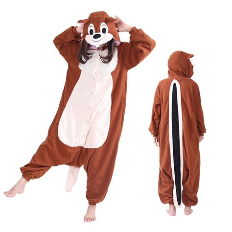 Squirrel Onesie Pajamas For Adult Animal Onesies Cosplay Halloween