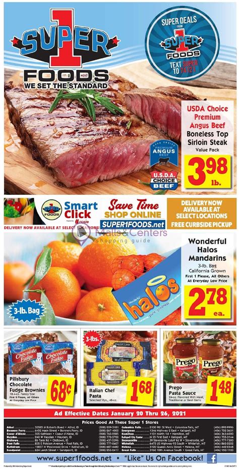 This will be the twelfth super 1 foods store. Super 1 Foods Weekly ad valid from 01/20/2021 to 01/26 ...