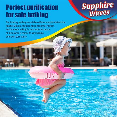 Buy Sapphire Waves Premium Chlorine Tablets For Hot Tubs Spa Swimming Pools 1kg Tub 50 X