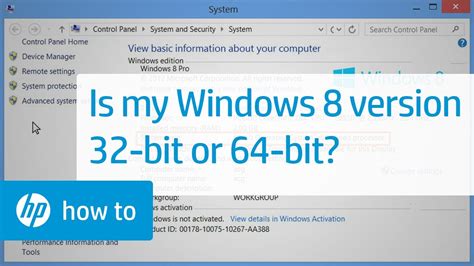 Locate the system type field to see your version number. Is My Windows 8 Version 32-bit or 64-bit? - YouTube