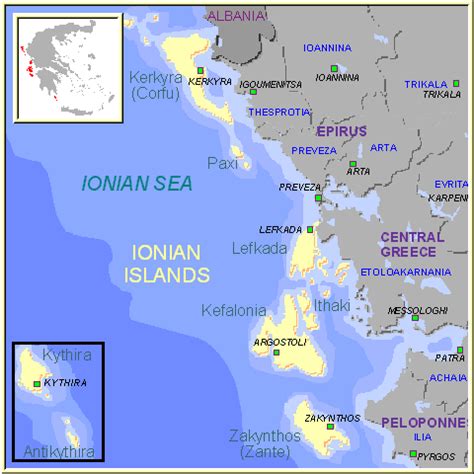 Ionian Map GREECE Detailed Map Of Ionian Islands