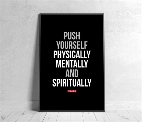 Push Yourself Printable Motivational Quote Home Decor Etsy