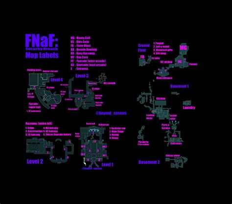 Fnaf Security Breach Map Layout World Map