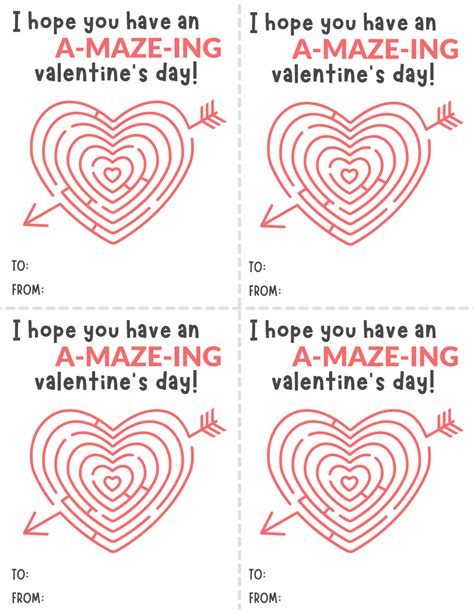 A Maze Ing Valentines Day Free Printable Cards For Kids