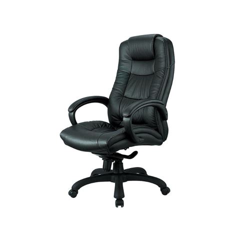 This executive office chair is upholstered in soft and durable smooth black faux leather. Executive High Back Chair (Real Leather) > Office Chairs ...