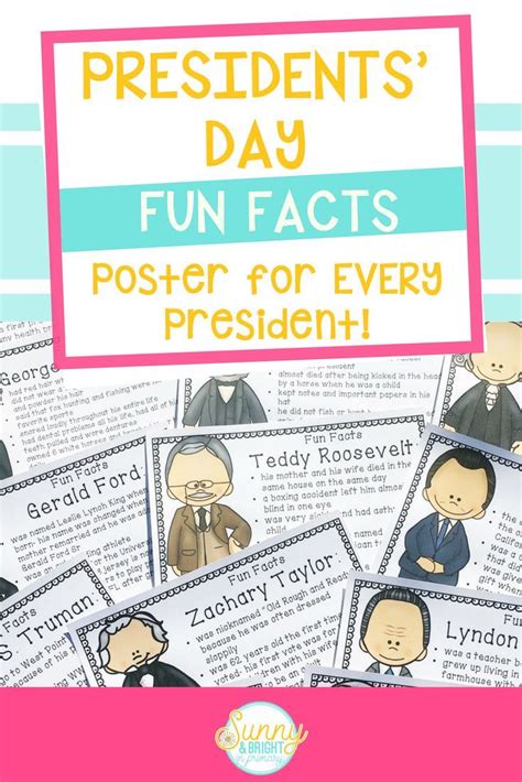 Presidents Day Us Presidents Fun Facts Fun Facts First Day Of School
