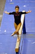 Richelle Simpson of the University of Nebraska competes in the beam ...