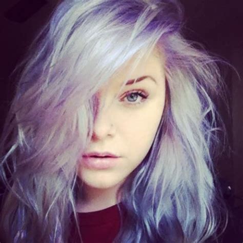 If you have a dark hair color as a base to work with, lavender is really perfect but you can. White hair purple highlights! | L
