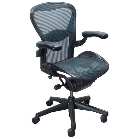 Aeron task chair by bill stumpf for herman miller. Herman Miller Aeron Used Size C Task Chair, Tourmaline ...