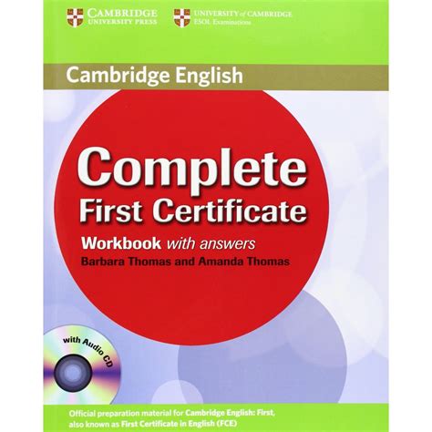 Cambridge Complete First Certificate Wb With Answers And Audio Cd