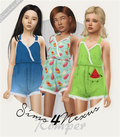 Romper Recolor Kids ♥ You Need Mesh By Sims4nexus Get It Here 30