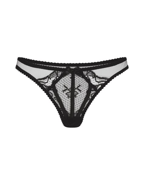 rozlyn thong in black agent provocateur all lingerie