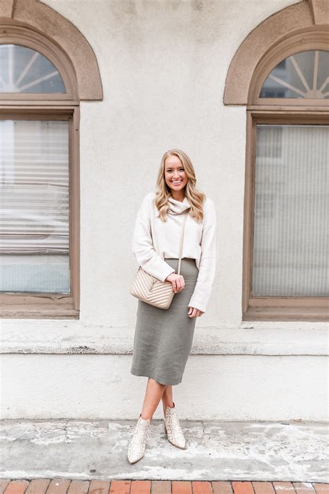 How To Style A Sweater Midi Skirt Strawberry Chic