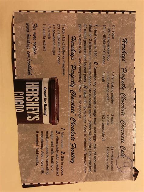 Check spelling or type a new query. Hershey's Chocolate Cake recipe | Hersheys chocolate cake ...