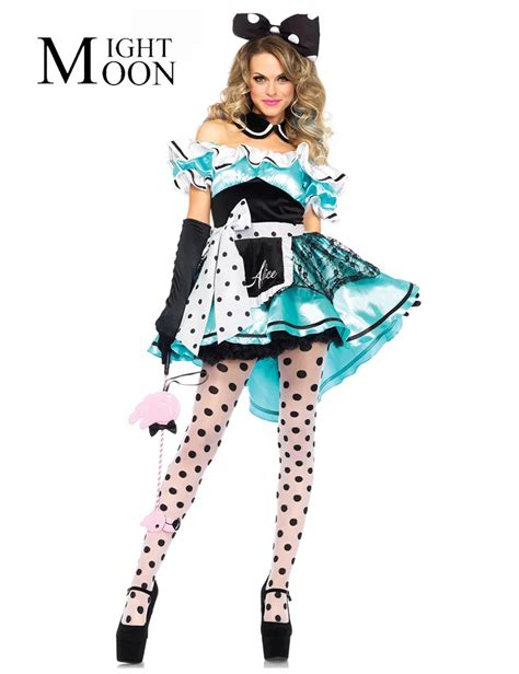 Moonight Halloween Maid Costumes Adult Alice In Wonderland Costume Suit Maids Lolita Fancy Dress