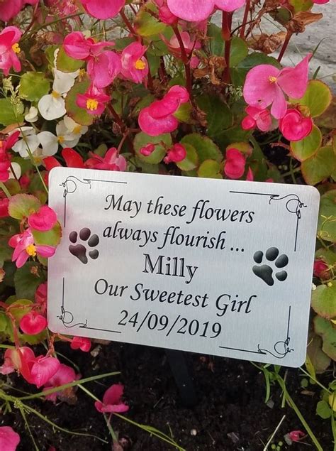 Pet Remembrance Plaque Pet Memorial Plaque Pet Memorial Garden Plaque