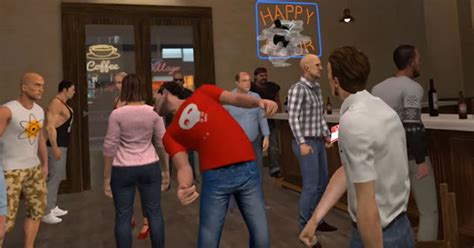 drunk guy hilariously starts a bar fight in a virtual reality game funny video ebaum s world