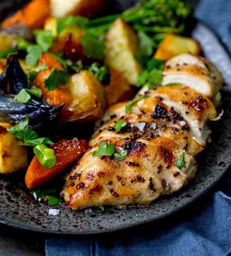 Rice, potatoes (try mashed potatoes or roasted potatoes), or pasta will all work. Sheet Pan Honey Mustard Chicken with Vegetables ( Gluten ...