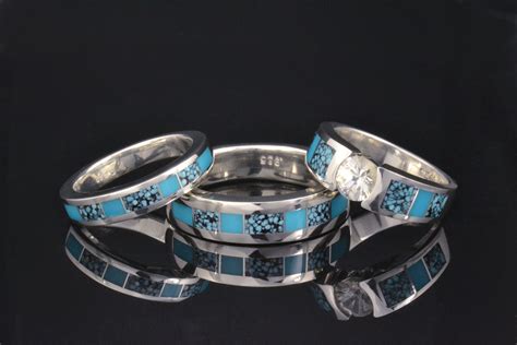Turquoise And Silver Wedding Rings Abc Wedding