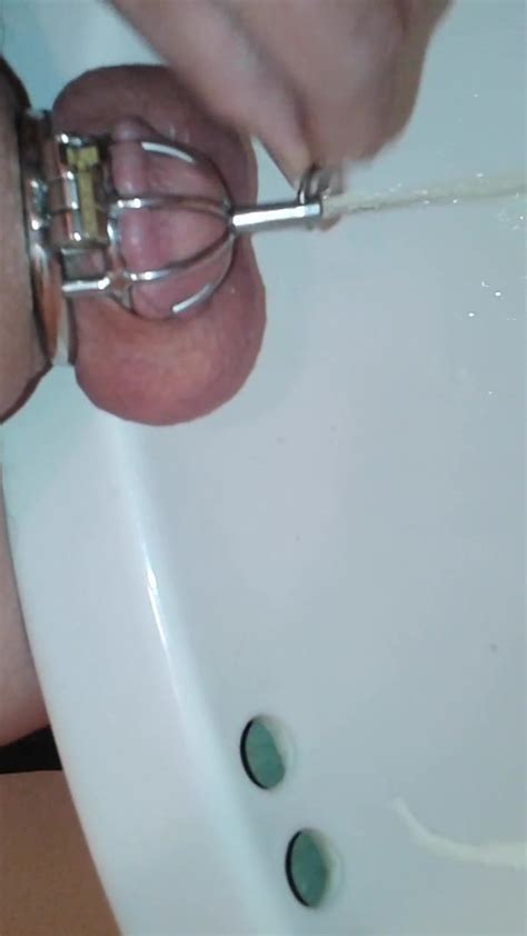 Peeing In Chastity With A Hollow Urethral Plug Gay Porn Bb