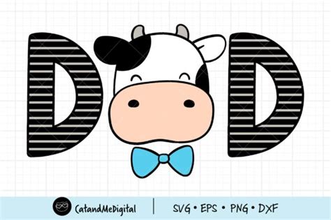 Cow Face Cow Dad Graphic By Catandme Creative Fabrica