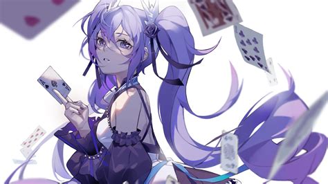 Purple Hair Anime Anime Girls A Soul Twintails Purple Eyes