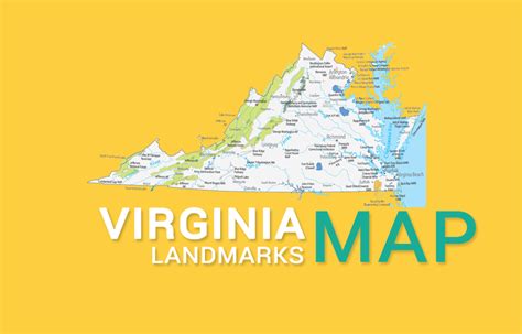 State Of Virginia Map With Historic Sites Virginia Map