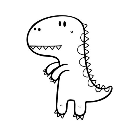 Dino tekenen in stappen / perspectief tekenen voor beginners: Leuk voor kids - dinos-0019