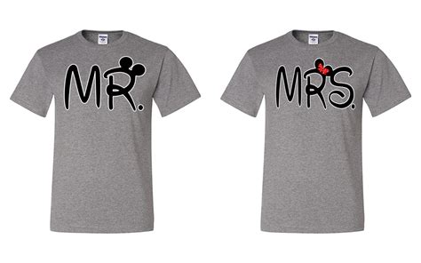 Couple Matching Mickey Mouse Mr Mrs Shirt Couple By Teehunt