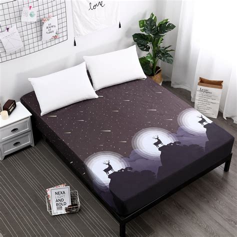 Cubrecama Sanding Printing Bedspread Protective Bed Cover Single Double Bed Mattress Cover King