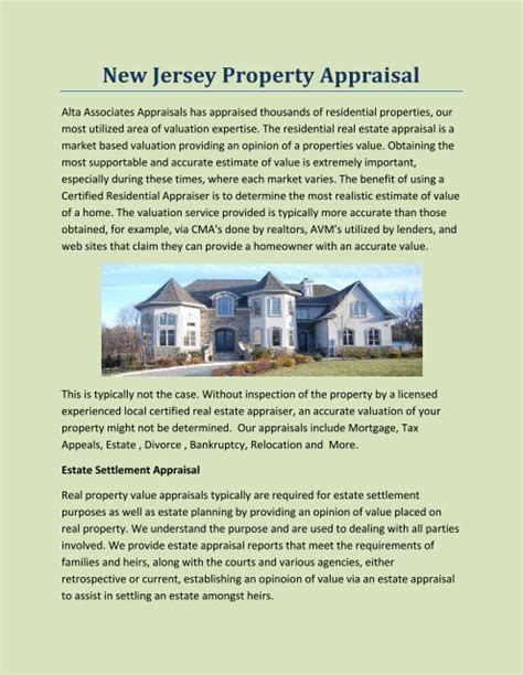 New Jersey Property Appraisal