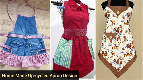 Easy To Stuch Homemade Up Cycled Apron Design Make Stylish Aprin With