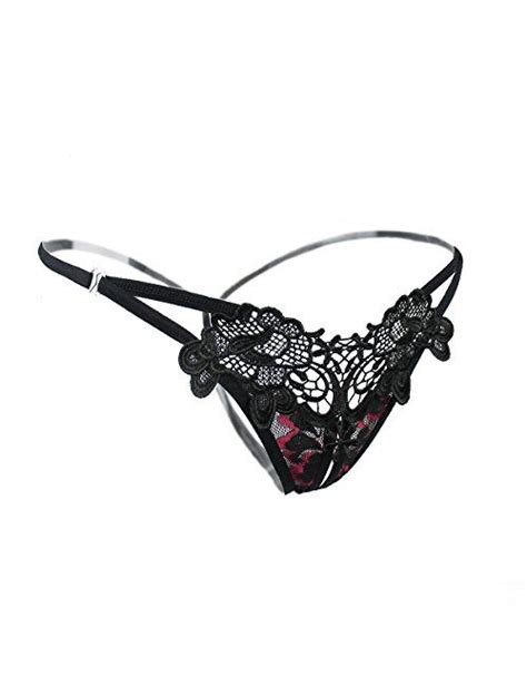 Buy Yoyomei Women Sexy Floral Y Back Crotchless G String Panties Online