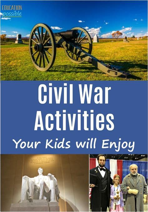 Civil War Hands On Activities For Kids Civil War Activities American