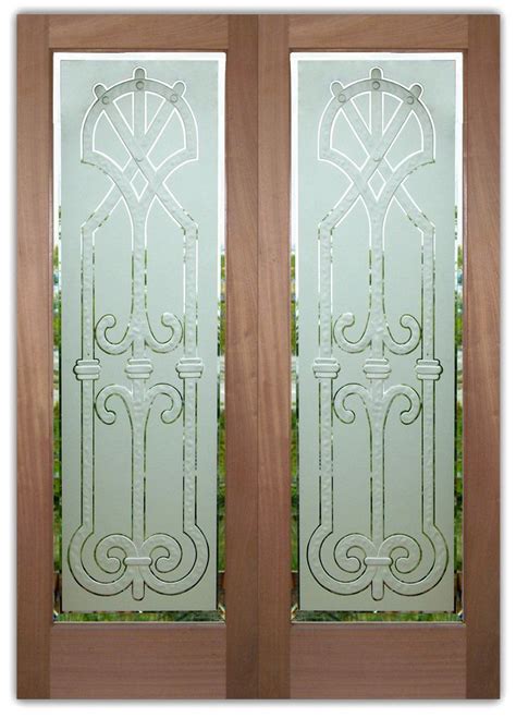 Iron Bars 3d Etched Glass Doors Tuscan Decor Glass Etching Designs Etched Glass Door Tuscan