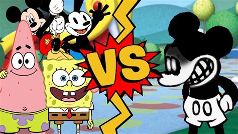 M U G E N Battles Oswald The Lucky Rabbit Mickey Mouse Spongebob