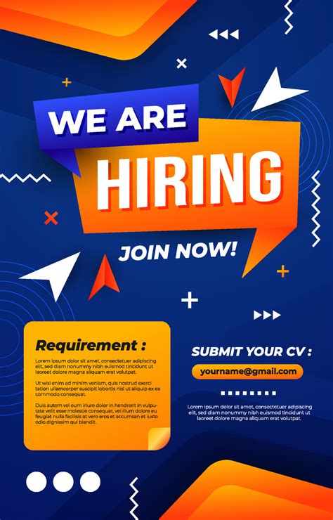 We Are Hiring Poster Template 15370495 Vector Art At Vecteezy