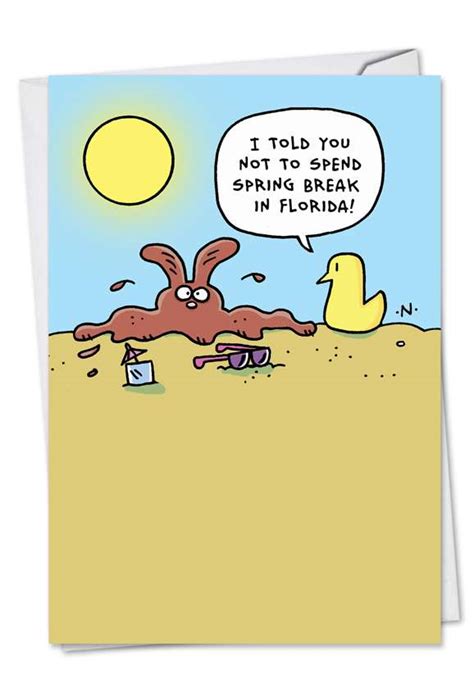 Melting Bunny Cartoons Easter Paper Card Scott Nickel
