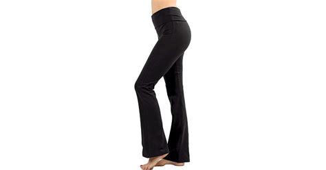 flared leggings zenana fold over waist cotton stretch flare leg yoga pants best cotton