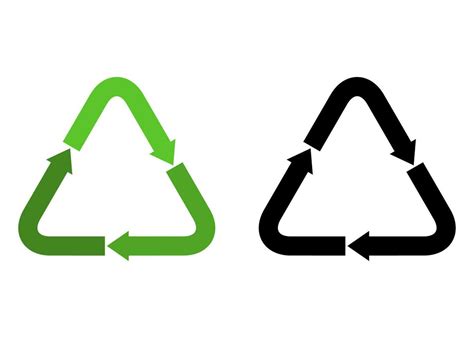 Recycling Icons For Plastic Isolated On White Background Arrow That