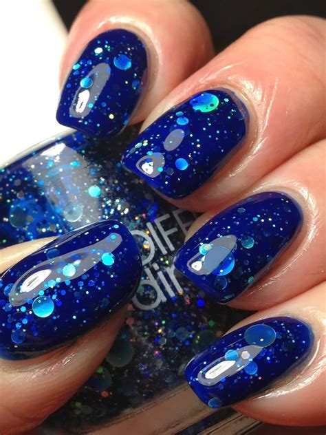 Amazing Blue Nail Art With Gel Design Nailart