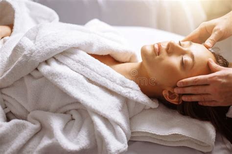 Girl Having Spa Facial Massage In Luxurious Beauty Salon Stock Image Image Of Bodycare Manual