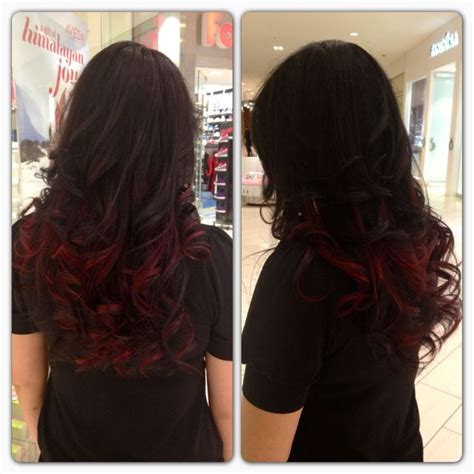Dark Brown With Cherry Red Tips Hair Pinterest Dark