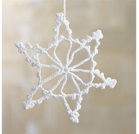 Crocheted Large Snowflake Ornament Snowflake Ornaments Snowflakes