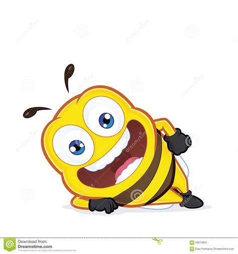 Bee Lying Down Stock Vector Illustration Of Animal Honeybee 59274661