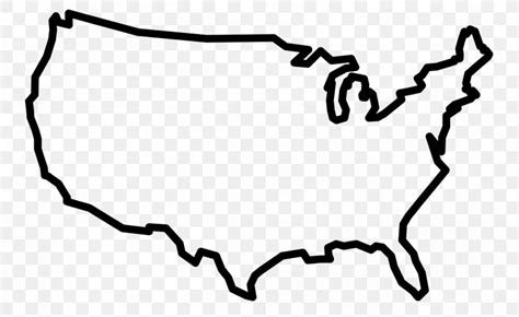 United States Blank Map Border U S State PNG X Px United States Area Black Black