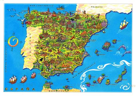 España de las atracciones turísticas mapa de España mapa de lugares de interés turístico el