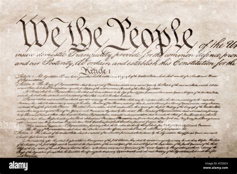 We The People The Us Constitution Document Stock Photo Alamy